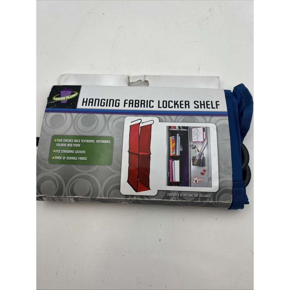 LockerMate Hanging Fabric Locker Closet Shelf Organizer 2 Shelves Durable Hanger